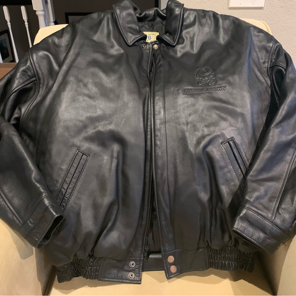 Charlie Brown Varsity Style Men's Leather Jacket Size 3X